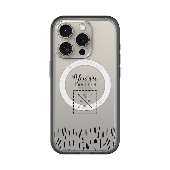 スリムプロテクションプレミアムケース with MagSafe［ artistic texture - 02 ］