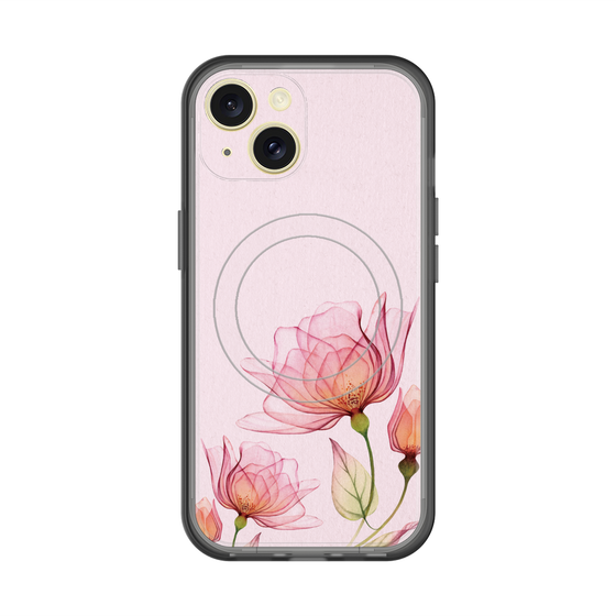 スリムプロテクションプレミアムケース with MagSafe［ Natural Flower - Pink ］