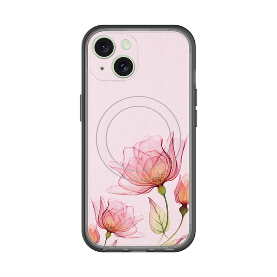 スリムプロテクションプレミアムケース with MagSafe［ Natural Flower - Pink ］