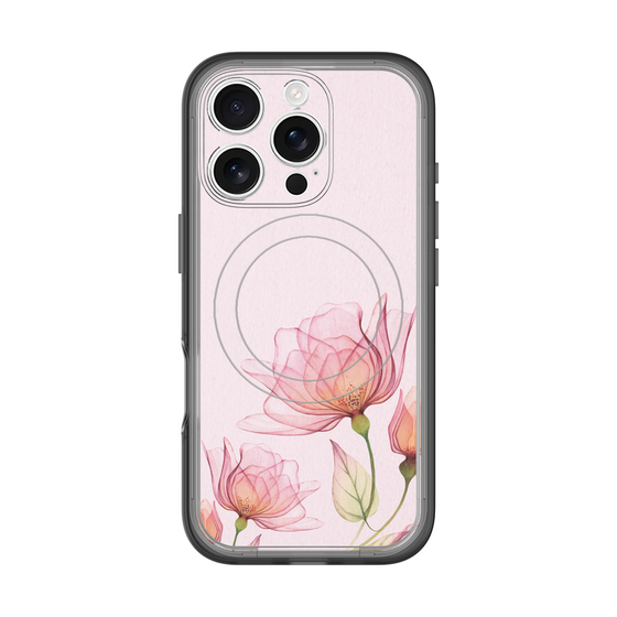 スリムプロテクションプレミアムケース with MagSafe［ Natural Flower - Pink ］