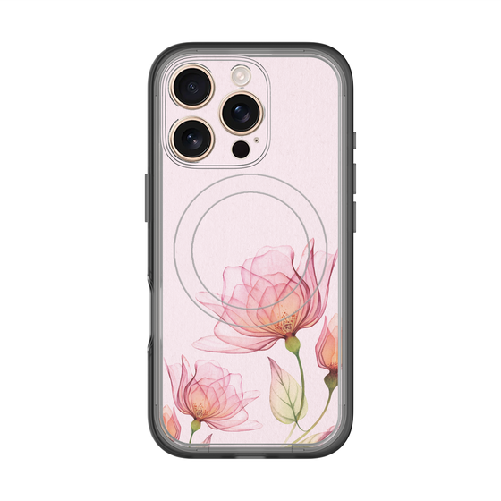 スリムプロテクションプレミアムケース with MagSafe［ Natural Flower - Pink ］