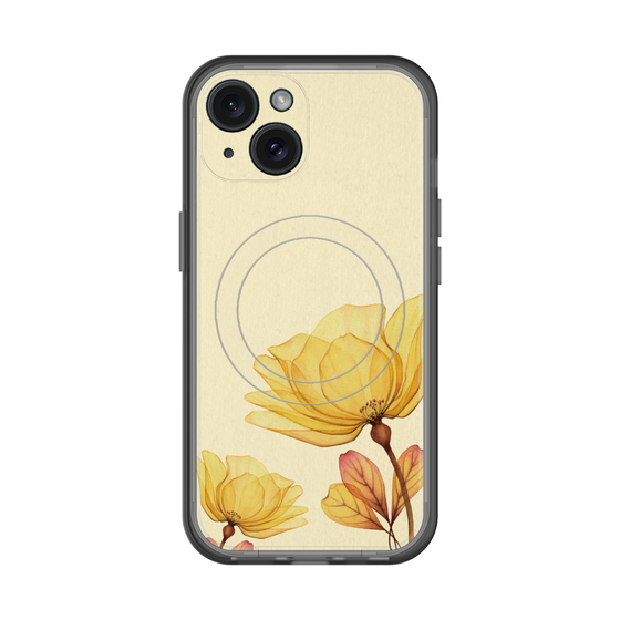 スリムプロテクションプレミアムケース with MagSafe［ Natural Flower - Yellow ］