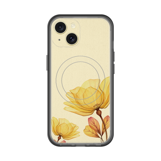 スリムプロテクションプレミアムケース with MagSafe［ Natural Flower - Yellow ］