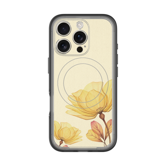 スリムプロテクションプレミアムケース with MagSafe［ Natural Flower - Yellow ］