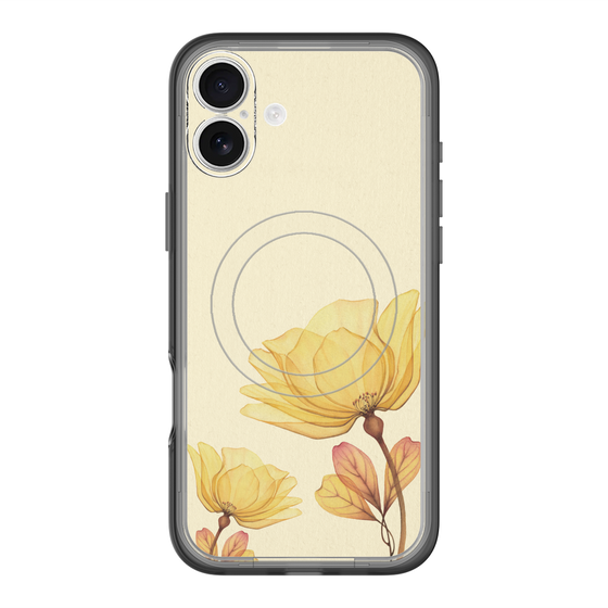 スリムプロテクションプレミアムケース with MagSafe［ Natural Flower - Yellow ］