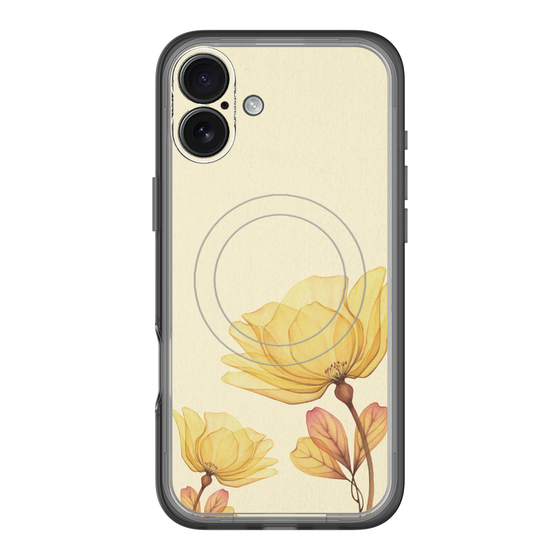 スリムプロテクションプレミアムケース with MagSafe［ Natural Flower - Yellow ］