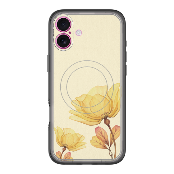 スリムプロテクションプレミアムケース with MagSafe［ Natural Flower - Yellow ］
