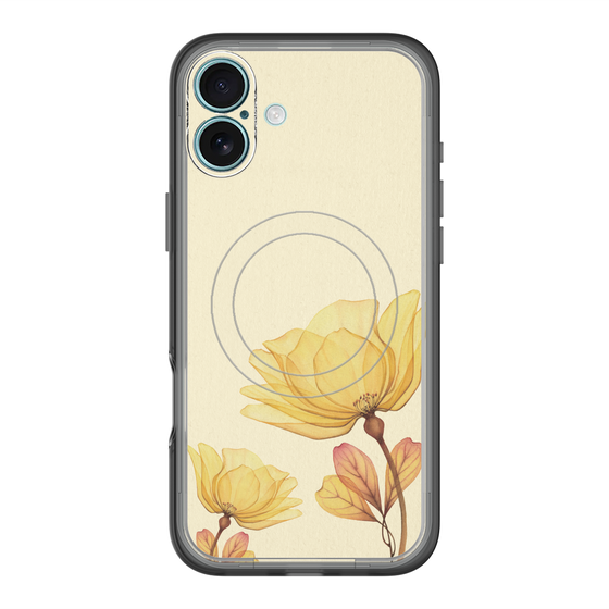 スリムプロテクションプレミアムケース with MagSafe［ Natural Flower - Yellow ］