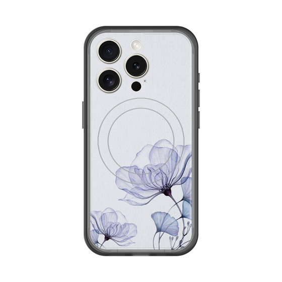スリムプロテクションプレミアムケース with MagSafe［ Natural Flower - blue ］