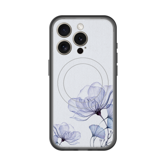 スリムプロテクションプレミアムケース with MagSafe［ Natural Flower - blue ］