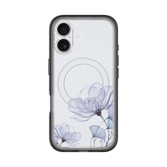 スリムプロテクションプレミアムケース with MagSafe［ Natural Flower - blue ］