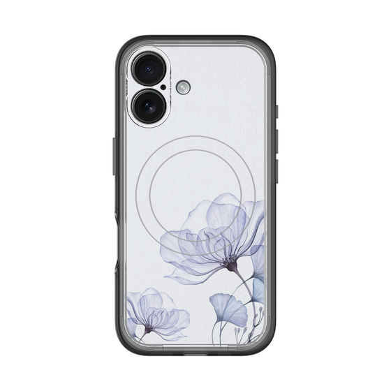スリムプロテクションプレミアムケース with MagSafe［ Natural Flower - blue ］