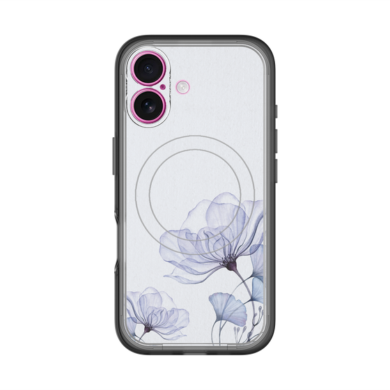 スリムプロテクションプレミアムケース with MagSafe［ Natural Flower - blue ］