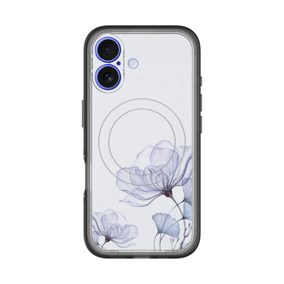 スリムプロテクションプレミアムケース with MagSafe［ Natural Flower - blue ］
