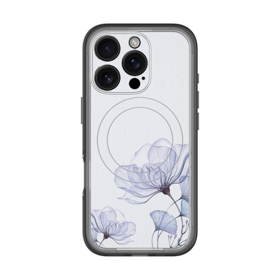 スリムプロテクションプレミアムケース with MagSafe［ Natural Flower - blue ］