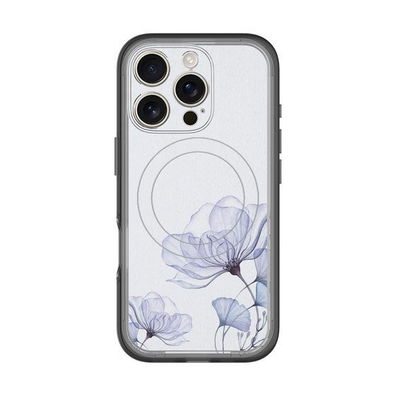 スリムプロテクションプレミアムケース with MagSafe［ Natural Flower - blue ］