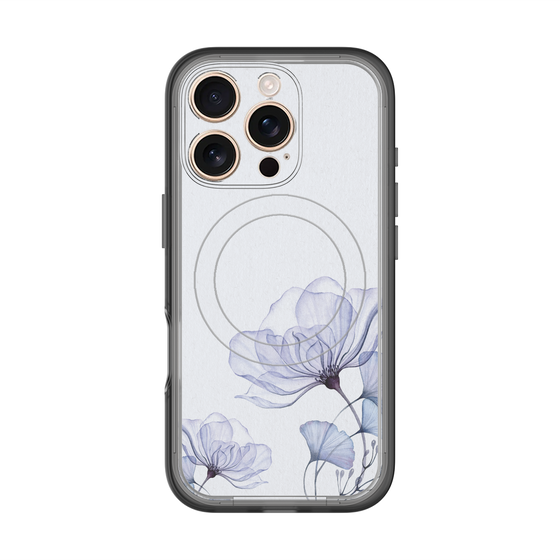 スリムプロテクションプレミアムケース with MagSafe［ Natural Flower - blue ］