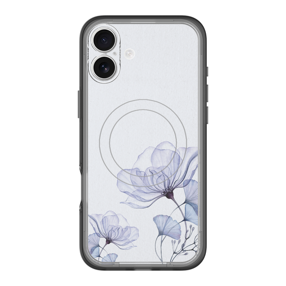 スリムプロテクションプレミアムケース with MagSafe［ Natural Flower - blue ］