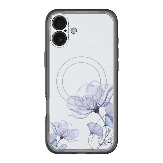 スリムプロテクションプレミアムケース with MagSafe［ Natural Flower - blue ］