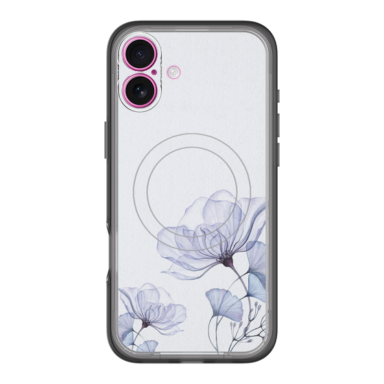 スリムプロテクションプレミアムケース with MagSafe［ Natural Flower - blue ］