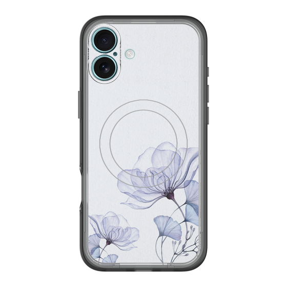 スリムプロテクションプレミアムケース with MagSafe［ Natural Flower - blue ］