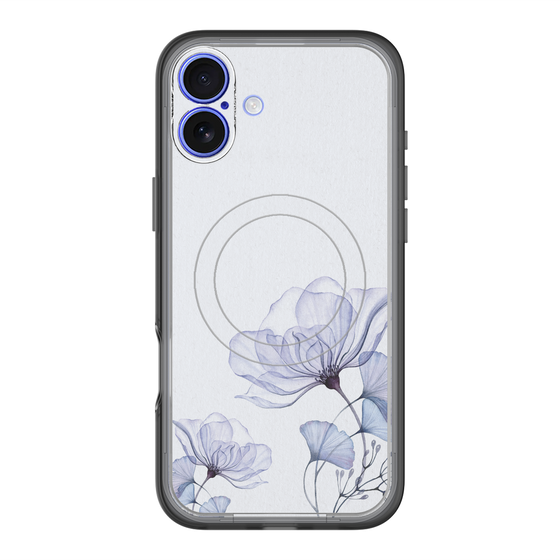 スリムプロテクションプレミアムケース with MagSafe［ Natural Flower - blue ］