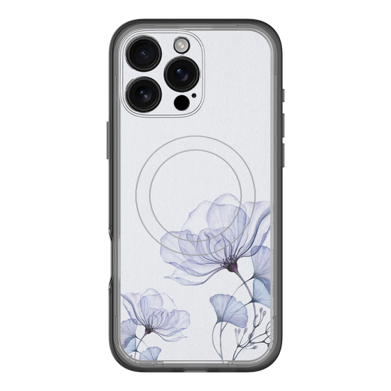 スリムプロテクションプレミアムケース with MagSafe［ Natural Flower - blue ］