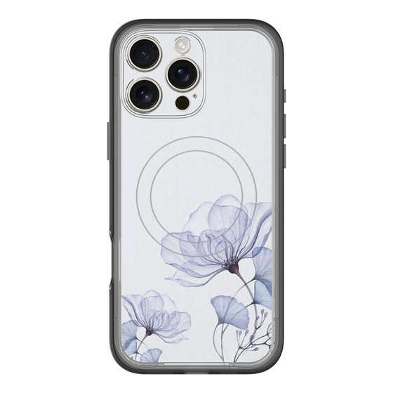 スリムプロテクションプレミアムケース with MagSafe［ Natural Flower - blue ］