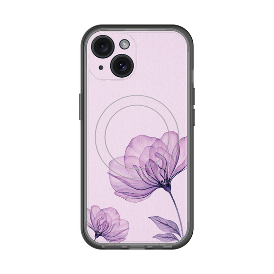 スリムプロテクションプレミアムケース with MagSafe［ Natural Flower - Purple ］