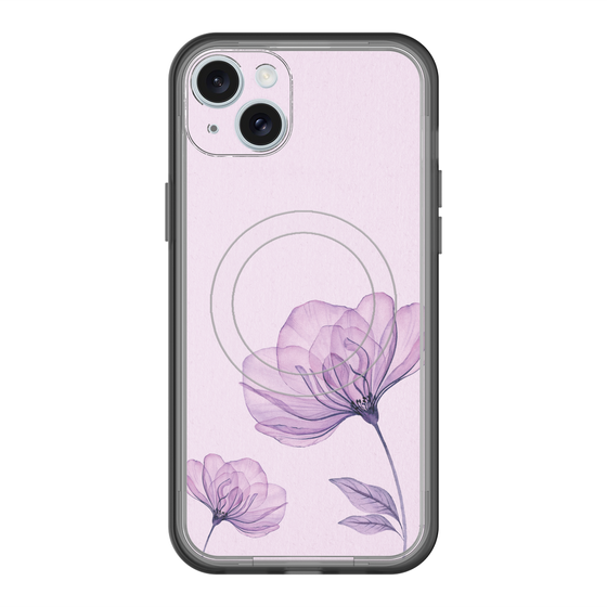 スリムプロテクションプレミアムケース with MagSafe［ Natural Flower - Purple ］