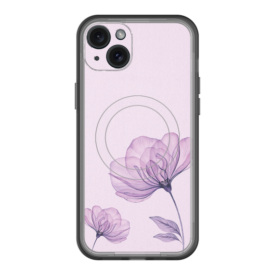 スリムプロテクションプレミアムケース with MagSafe［ Natural Flower - Purple ］
