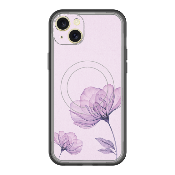 スリムプロテクションプレミアムケース with MagSafe［ Natural Flower - Purple ］