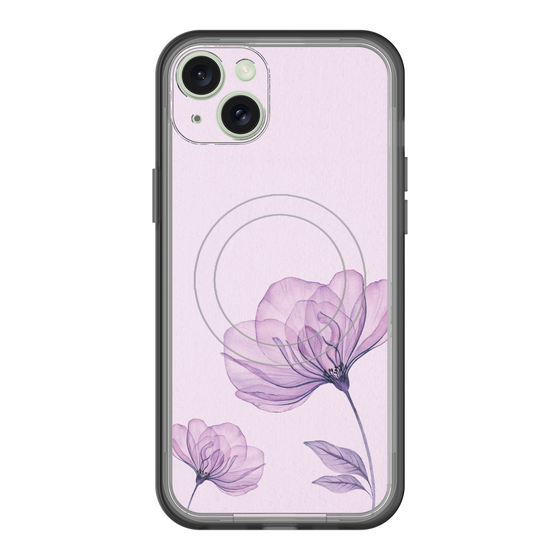 スリムプロテクションプレミアムケース with MagSafe［ Natural Flower - Purple ］