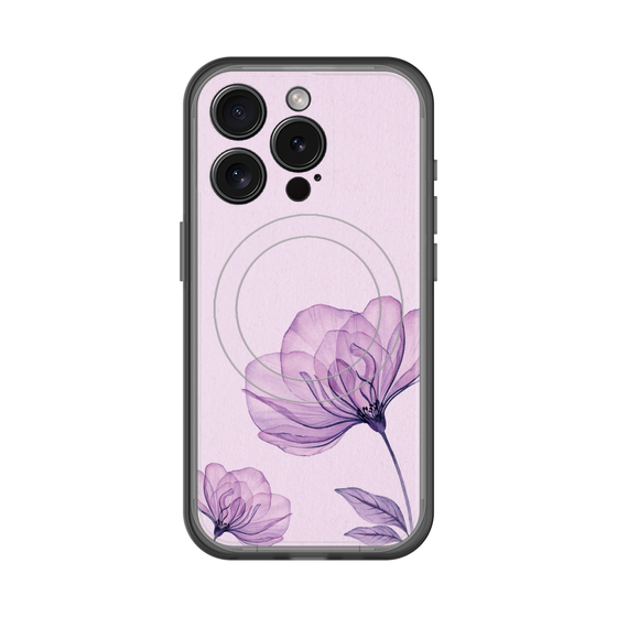 スリムプロテクションプレミアムケース with MagSafe［ Natural Flower - Purple ］