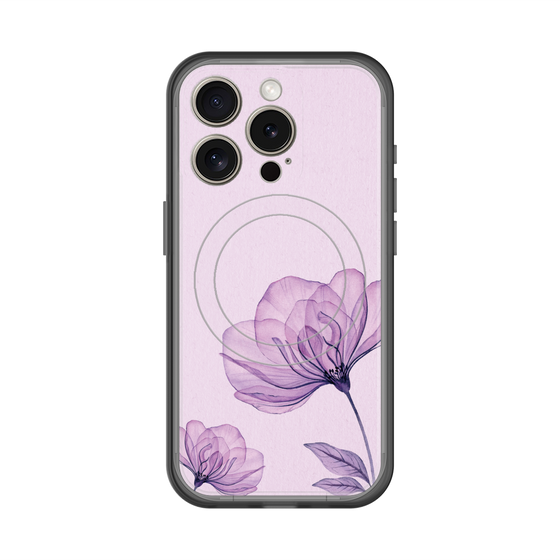 スリムプロテクションプレミアムケース with MagSafe［ Natural Flower - Purple ］