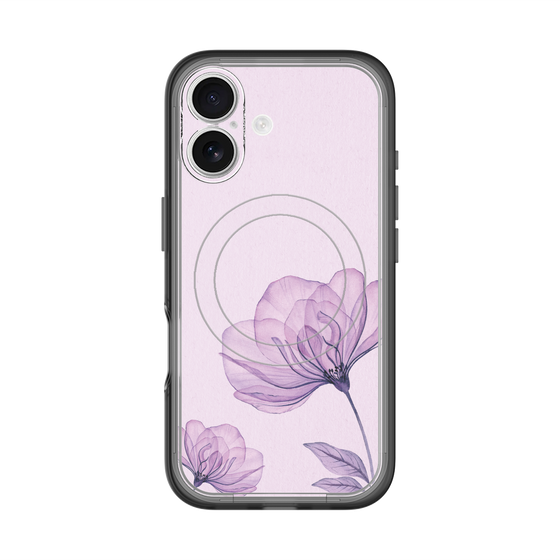 スリムプロテクションプレミアムケース with MagSafe［ Natural Flower - Purple ］