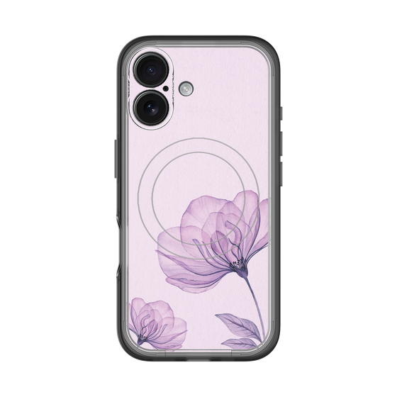 スリムプロテクションプレミアムケース with MagSafe［ Natural Flower - Purple ］