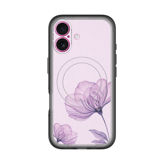 スリムプロテクションプレミアムケース with MagSafe［ Natural Flower - Purple ］
