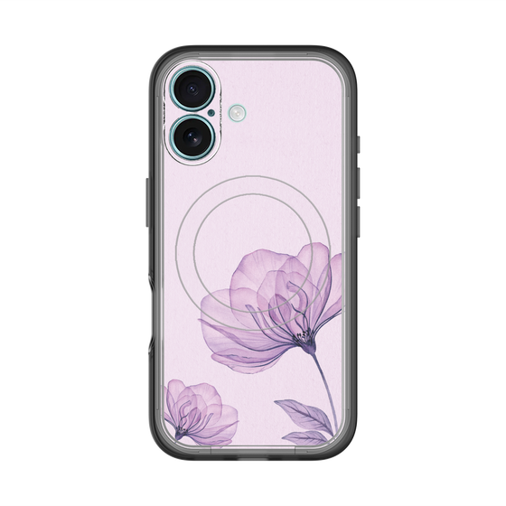 スリムプロテクションプレミアムケース with MagSafe［ Natural Flower - Purple ］