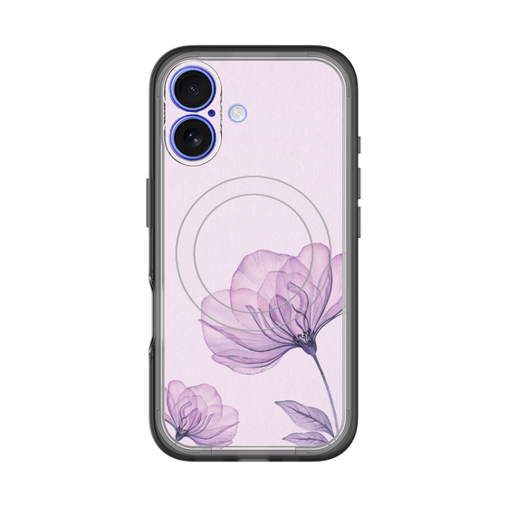 スリムプロテクションプレミアムケース with MagSafe［ Natural Flower - Purple ］