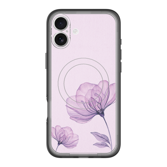 スリムプロテクションプレミアムケース with MagSafe［ Natural Flower - Purple ］