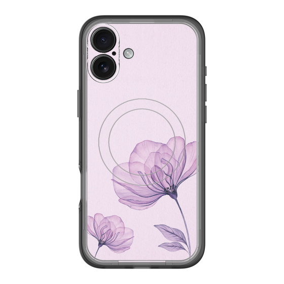 スリムプロテクションプレミアムケース with MagSafe［ Natural Flower - Purple ］