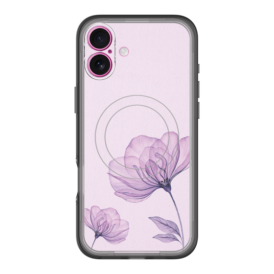 スリムプロテクションプレミアムケース with MagSafe［ Natural Flower - Purple ］