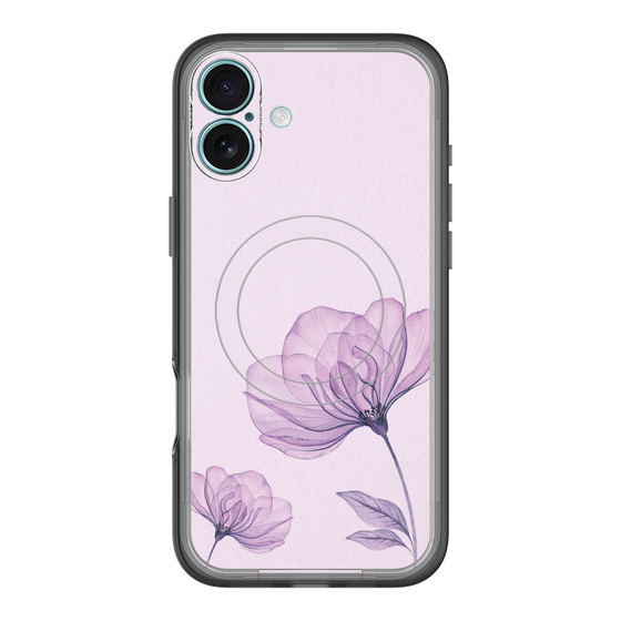 スリムプロテクションプレミアムケース with MagSafe［ Natural Flower - Purple ］
