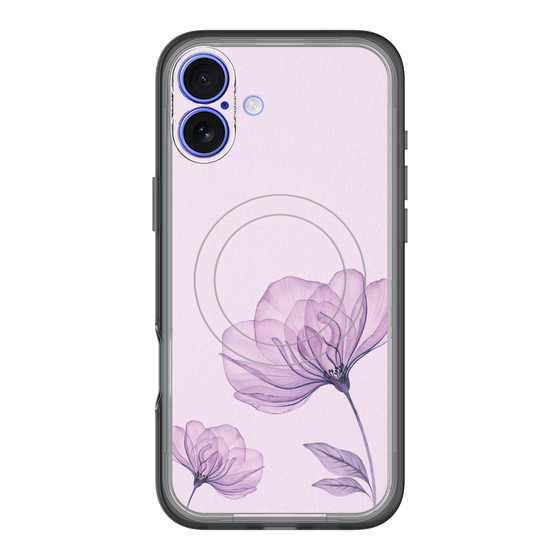 スリムプロテクションプレミアムケース with MagSafe［ Natural Flower - Purple ］