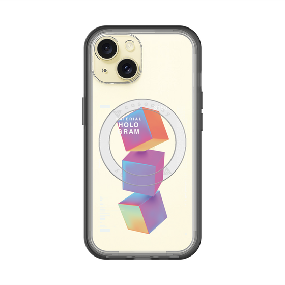 スリムプロテクションプレミアムケース with MagSafe［ Cube×3 ］