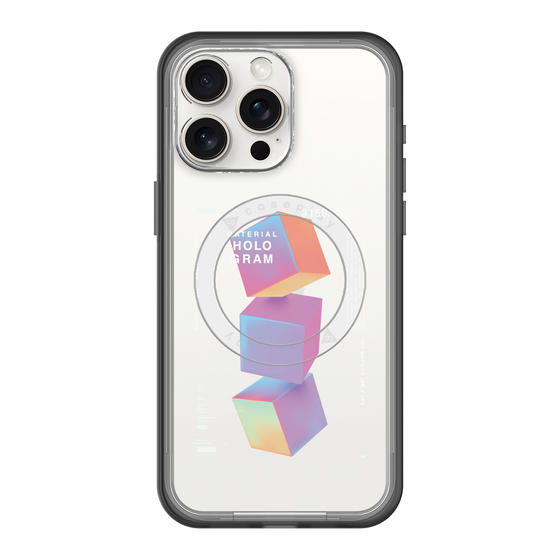 スリムプロテクションプレミアムケース with MagSafe［ Cube×3 ］
