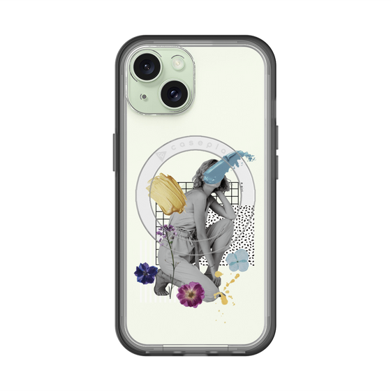 スリムプロテクションプレミアムケース with MagSafe［ Cool and languid Dull blue ］