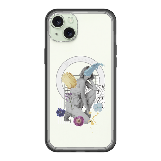スリムプロテクションプレミアムケース with MagSafe［ Cool and languid Dull blue ］