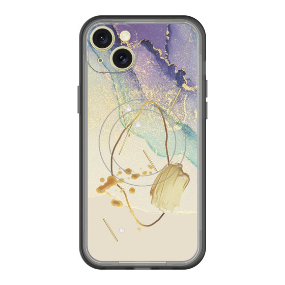 スリムプロテクションプレミアムケース with MagSafe［ Marble Nuance Painting Purple ］